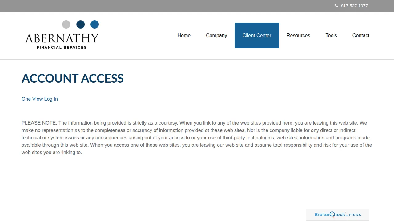 Abernathy Financial Services page