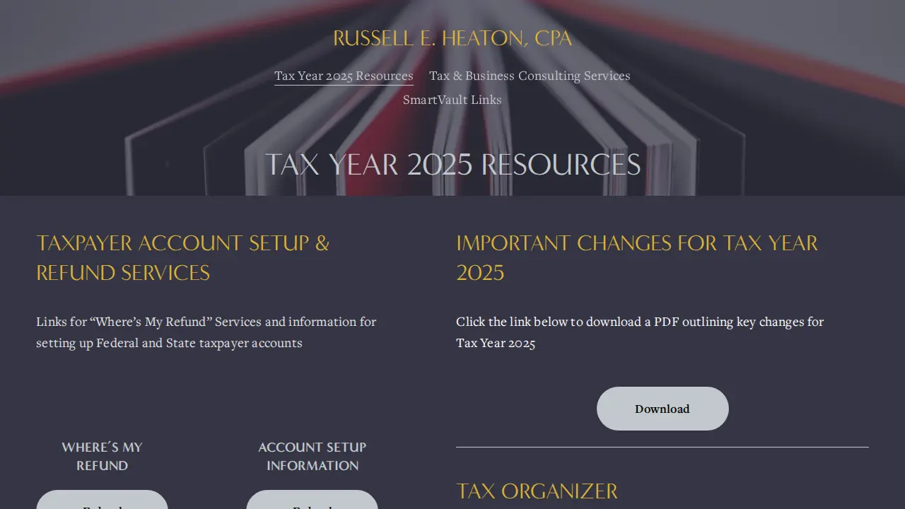 Russell E Heaton CPA page
