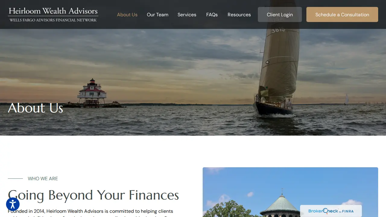 Heirloom Wealth Advisors page