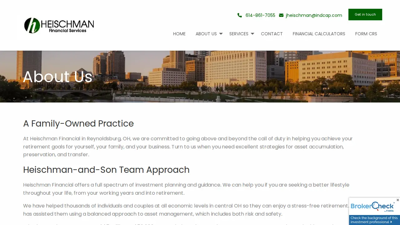 Heischman Financial Services page