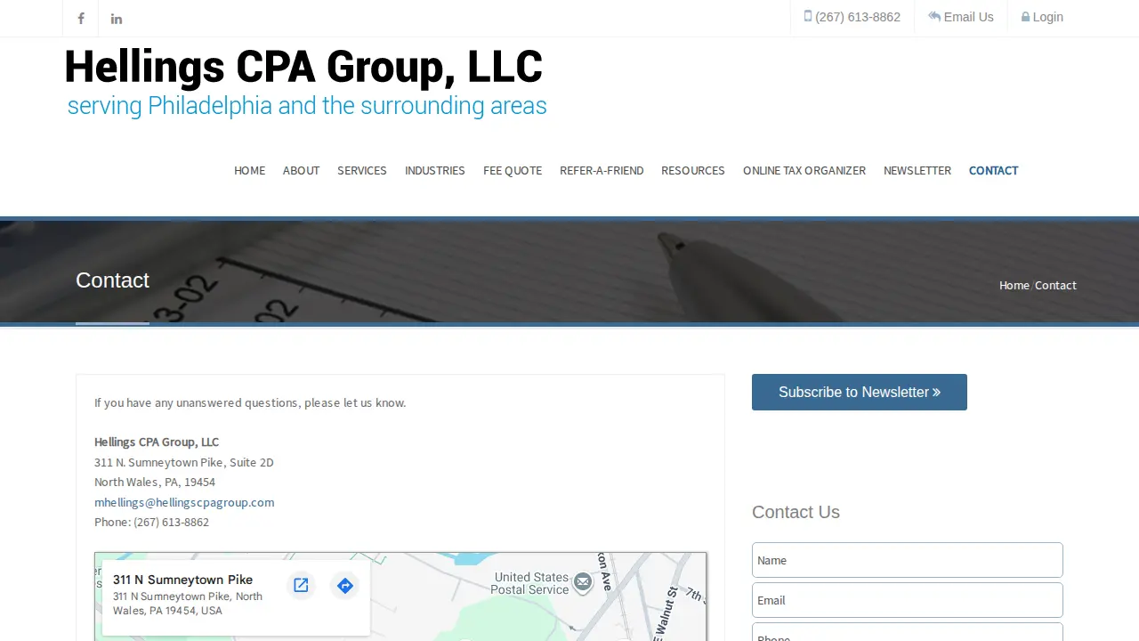 Hellings CPA Group, LLC website