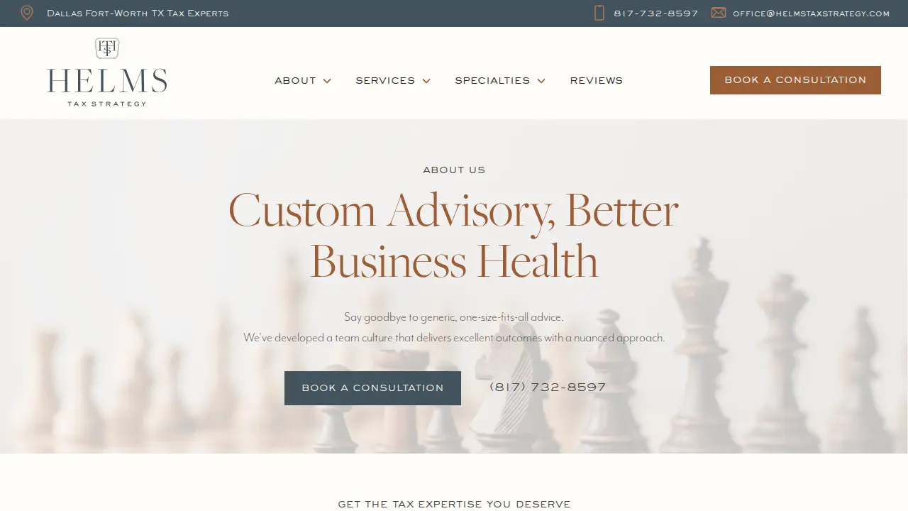 Helms Tax Strategy page