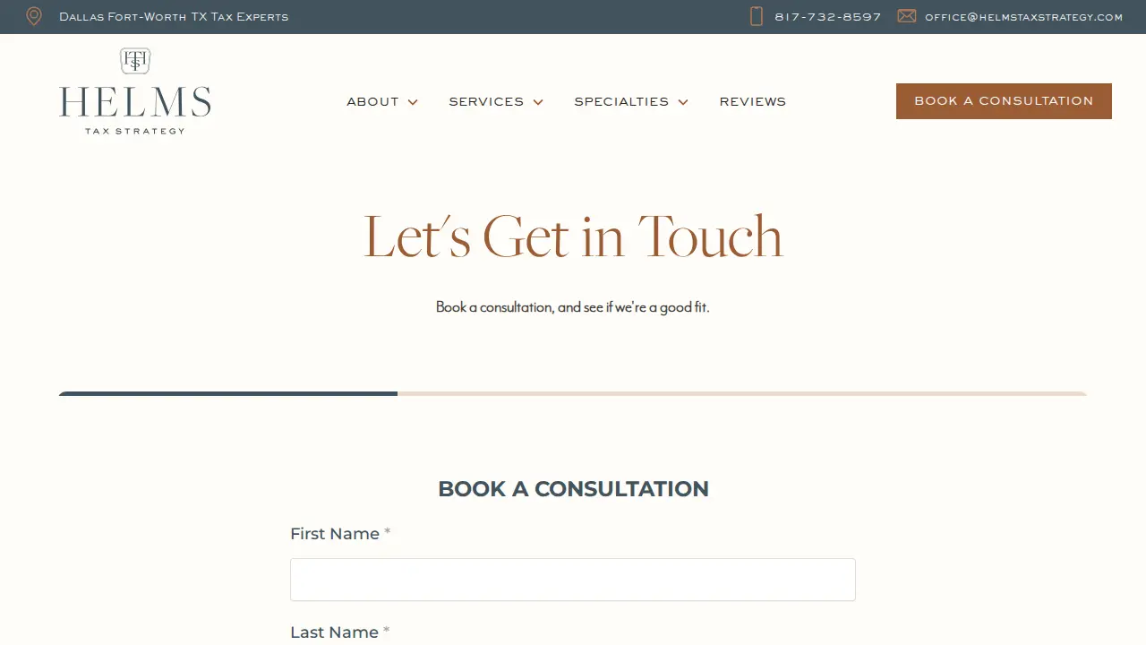 Helms Tax Strategy page