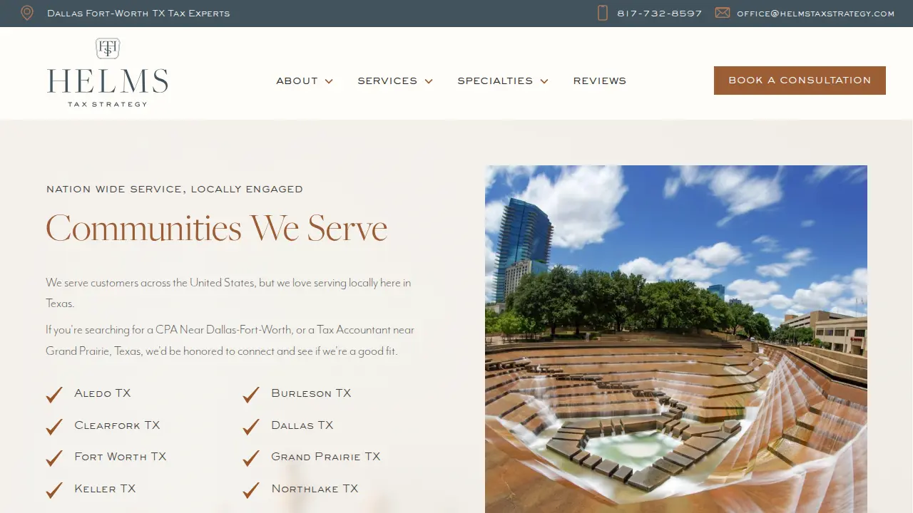 Helms Tax Strategy page