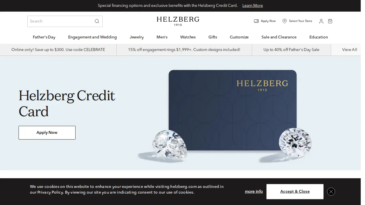 Helzberg Diamonds page