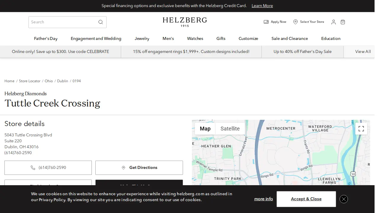 Helzberg Diamonds website