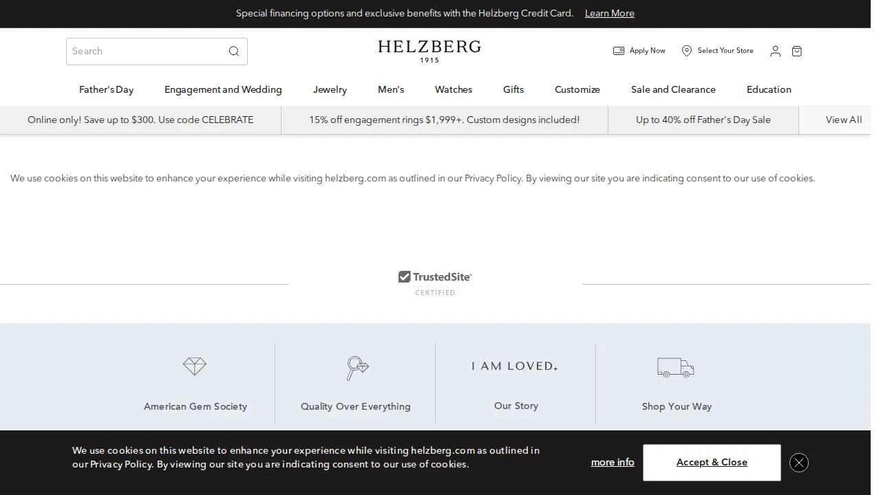 Helzberg Diamonds page