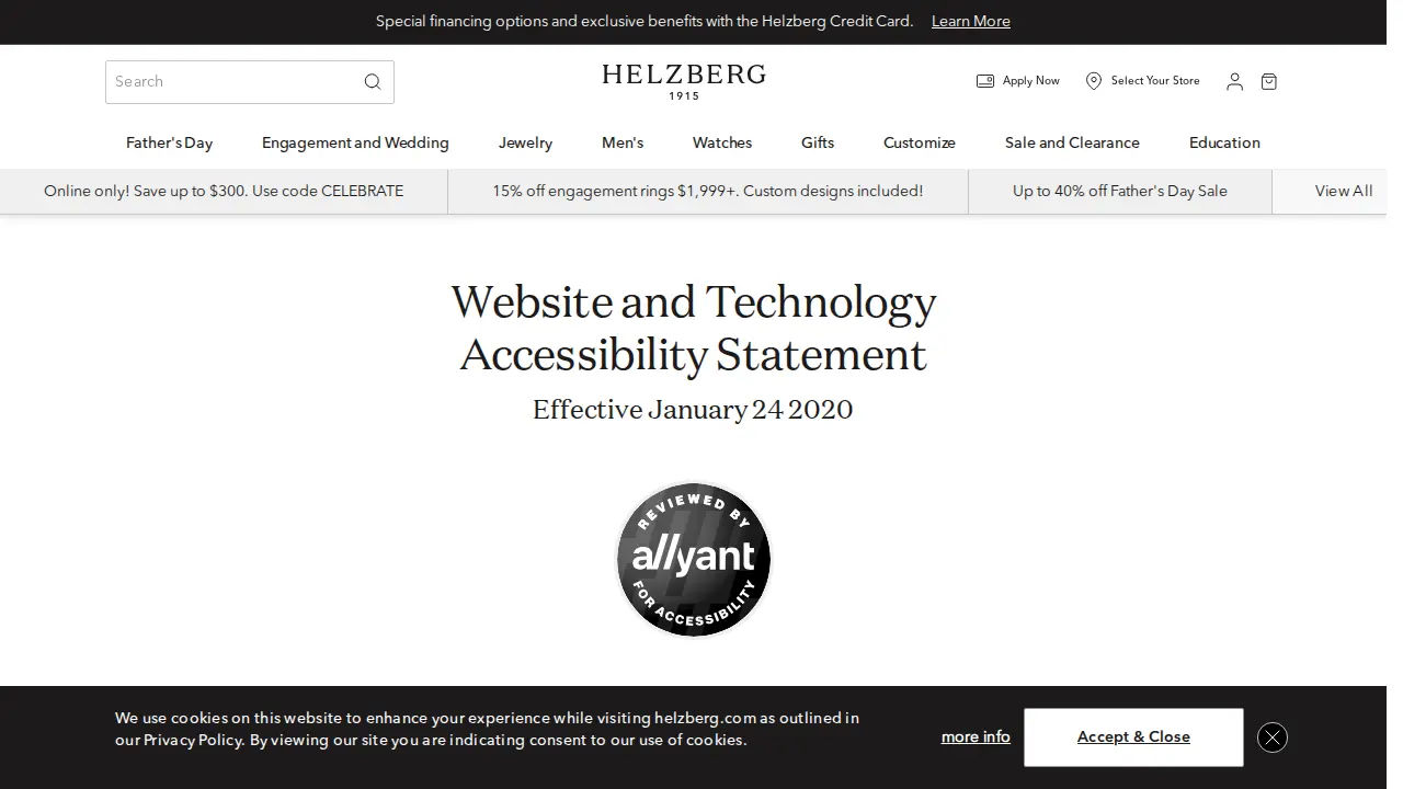 Helzberg Diamonds page