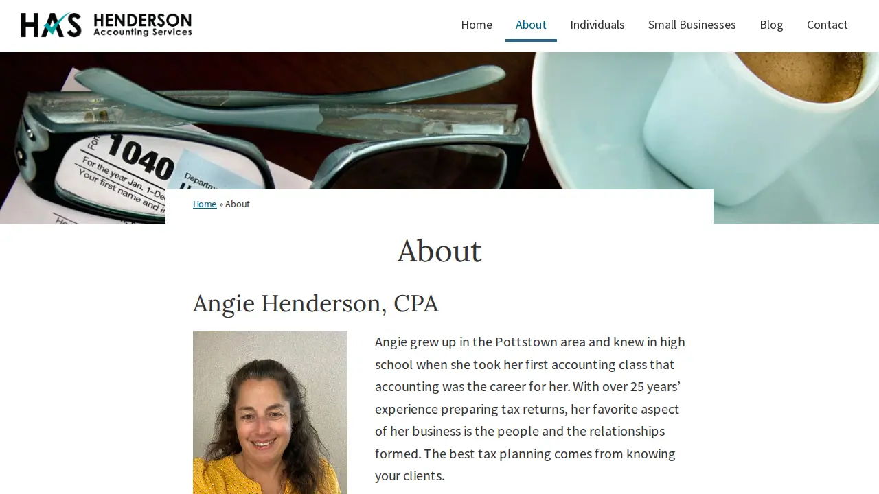 Henderson Accounting Services page