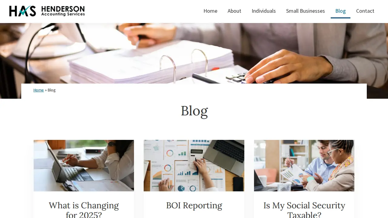 Henderson Accounting Services page
