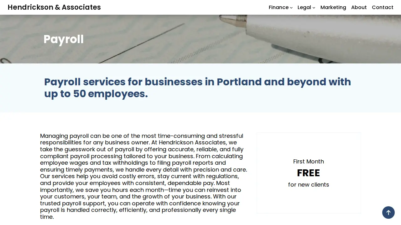 Hendrickson & Associates page