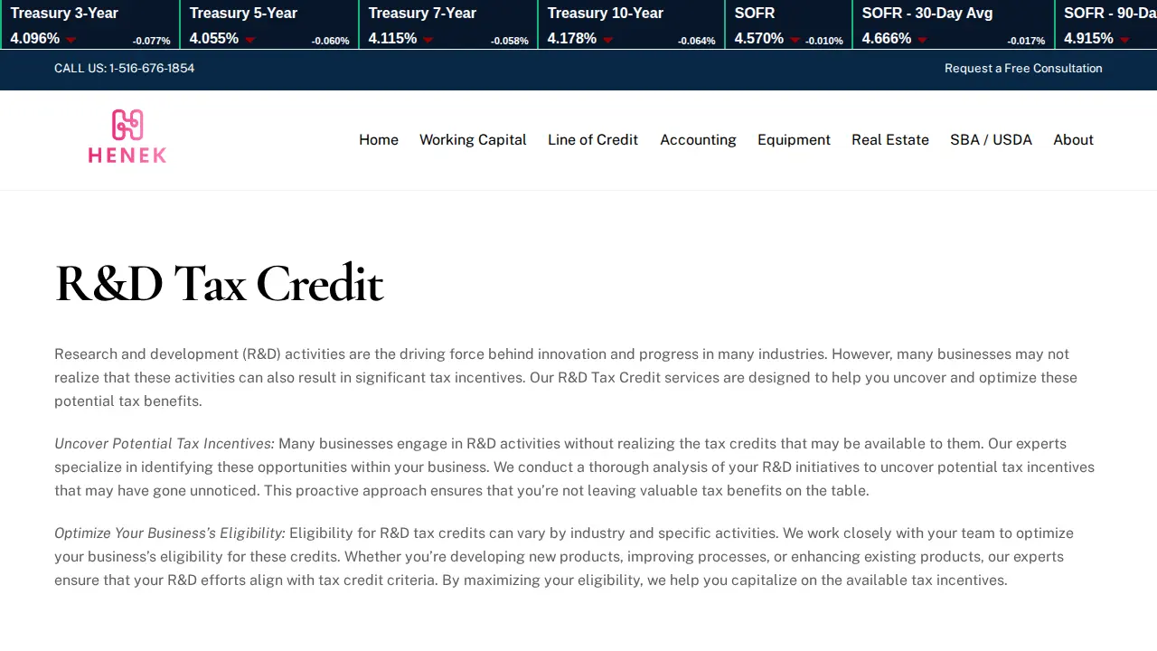 Henek Consulting Inc page