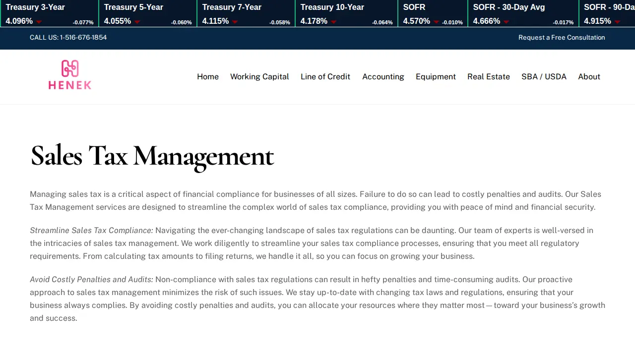 Henek Consulting Inc page