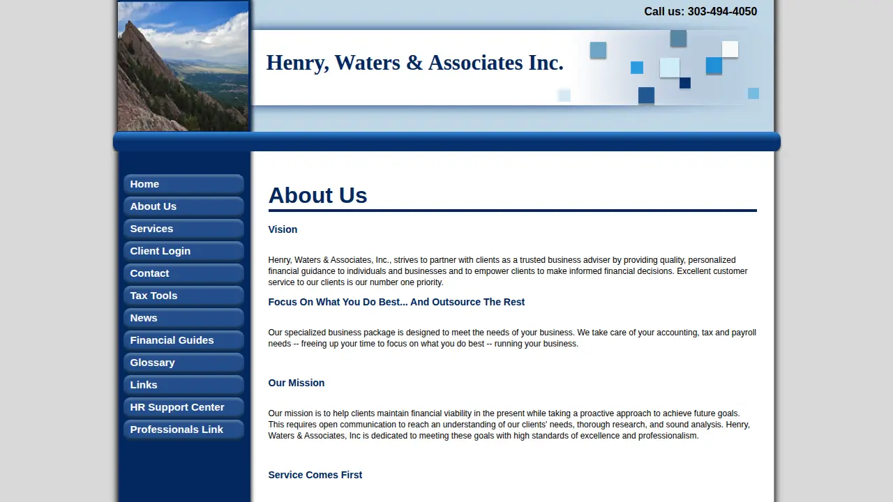 Henry Waters & Associates Inc page