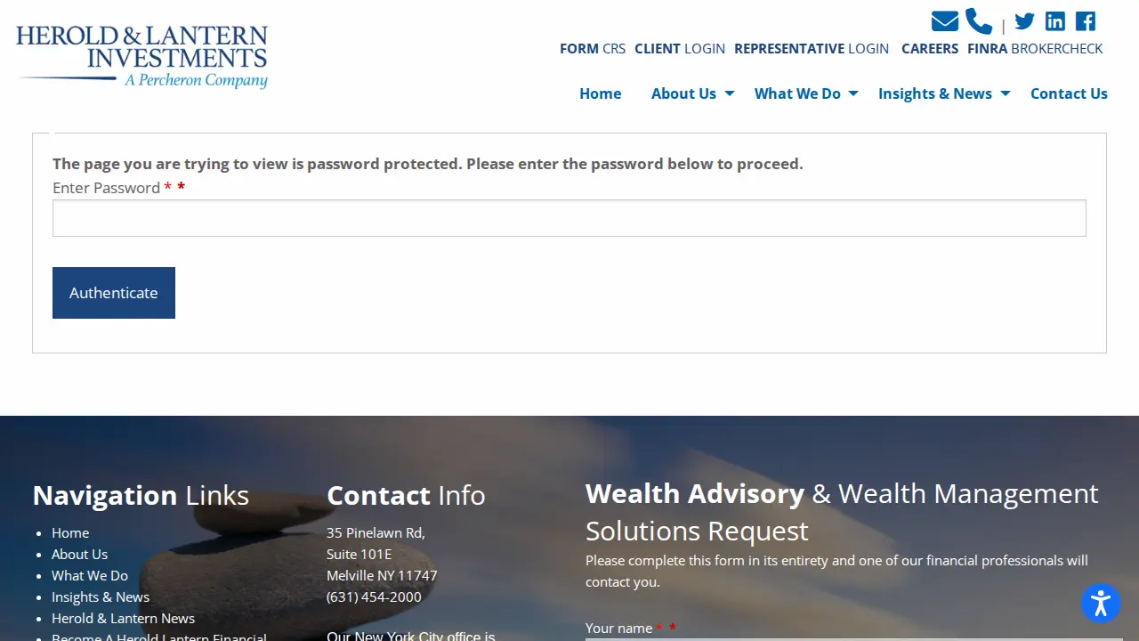 Herold & Lantern Investments page