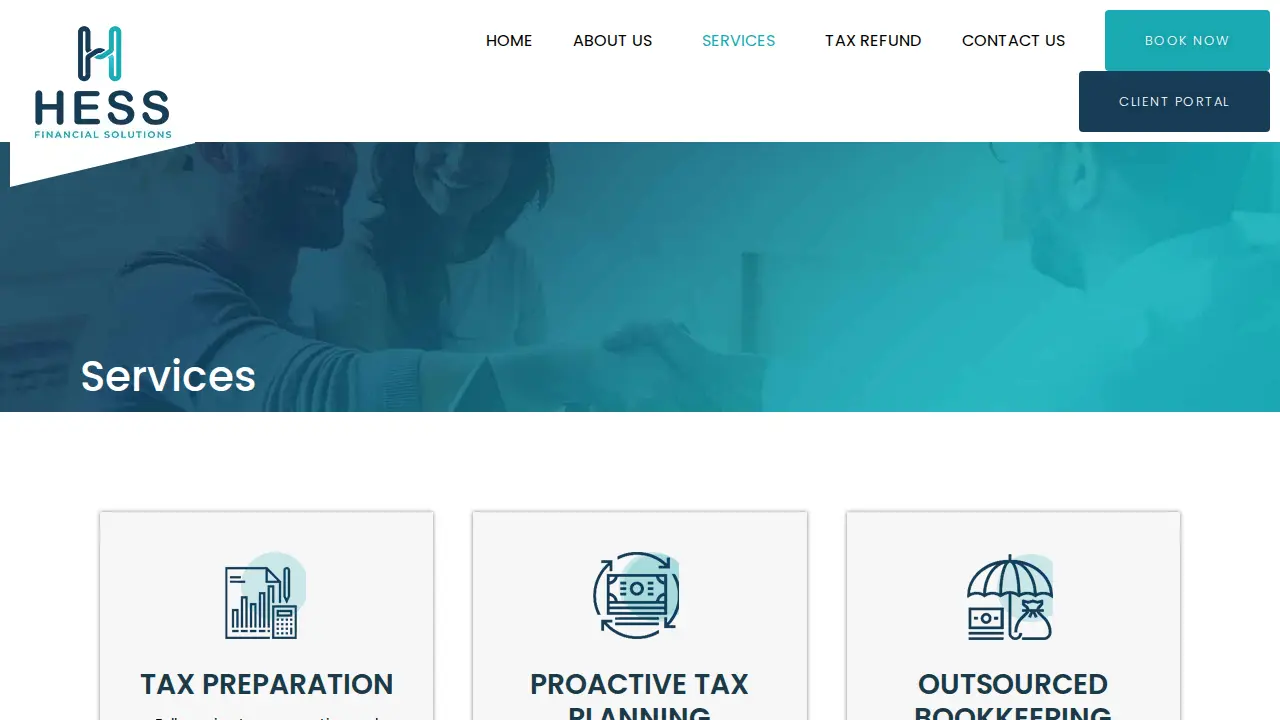 Hess Financial Solutions page