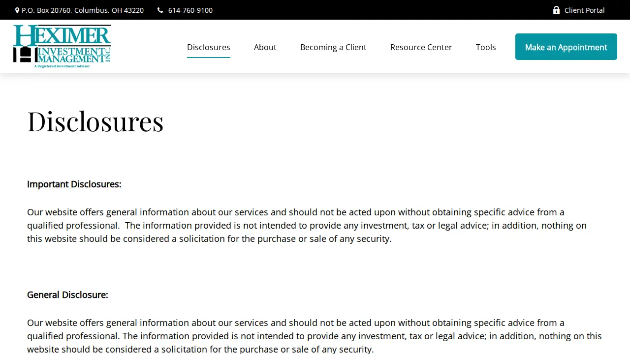 Heximer Investment Management, Inc. page