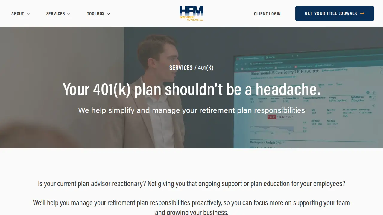 HFM Investment Advisors, LLC page