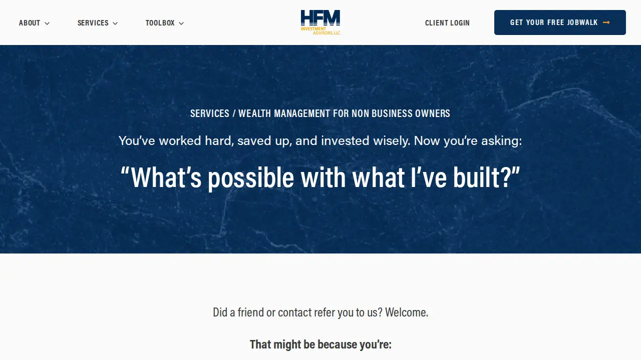 HFM Investment Advisors, LLC page