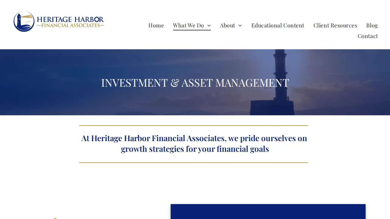 Heritage Harbor Financial Associates page