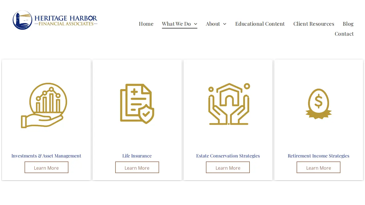 Heritage Harbor Financial Associates page