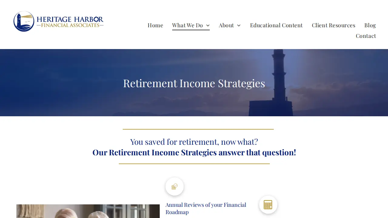 Heritage Harbor Financial Associates page