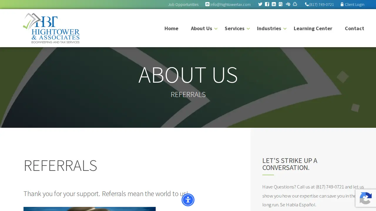 Hightower and Associates Bookkeeping and Tax Service page