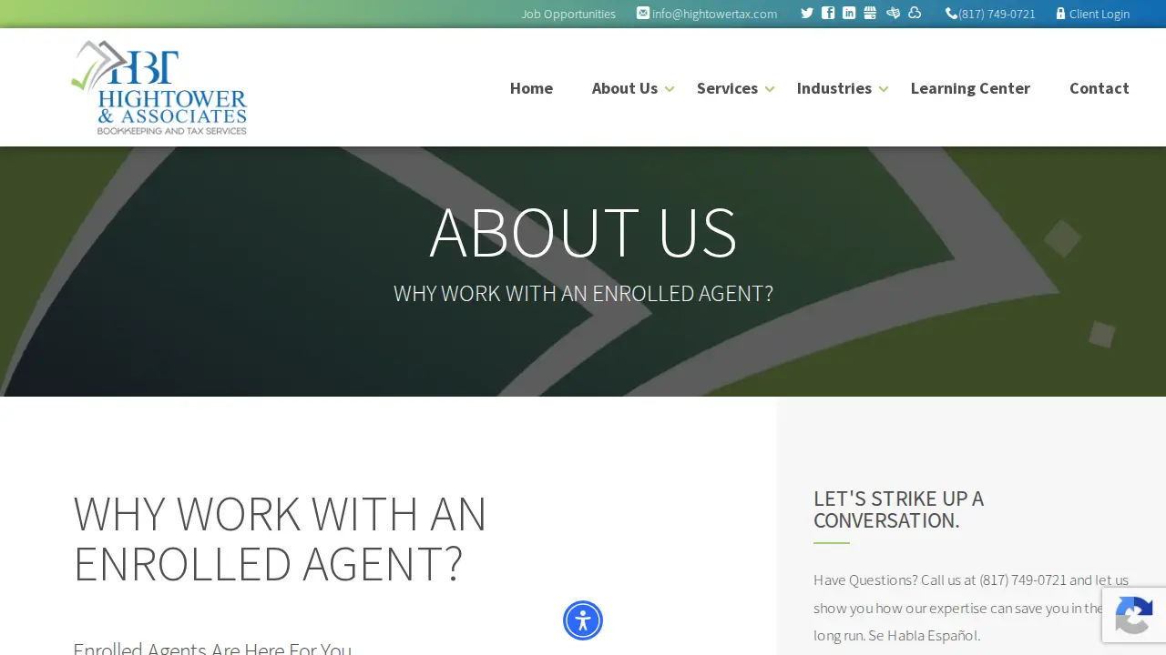 Hightower and Associates Bookkeeping and Tax Service page