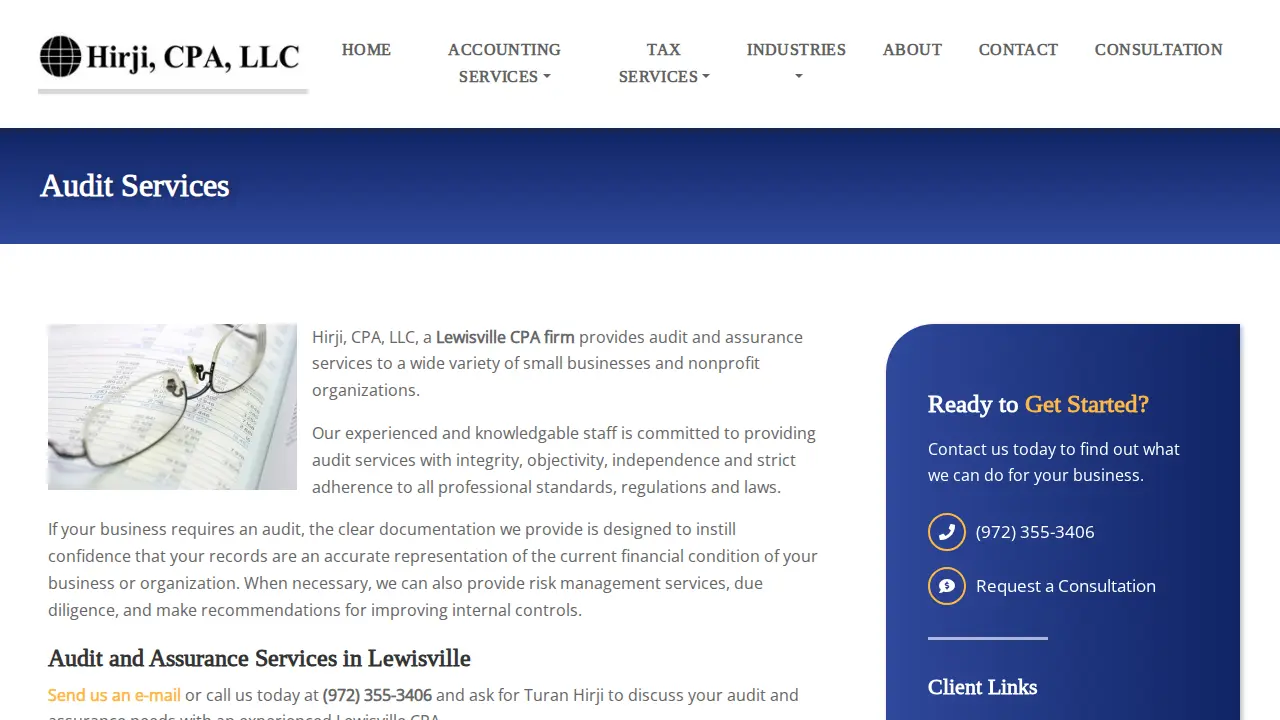 Hirji CPA LLC page