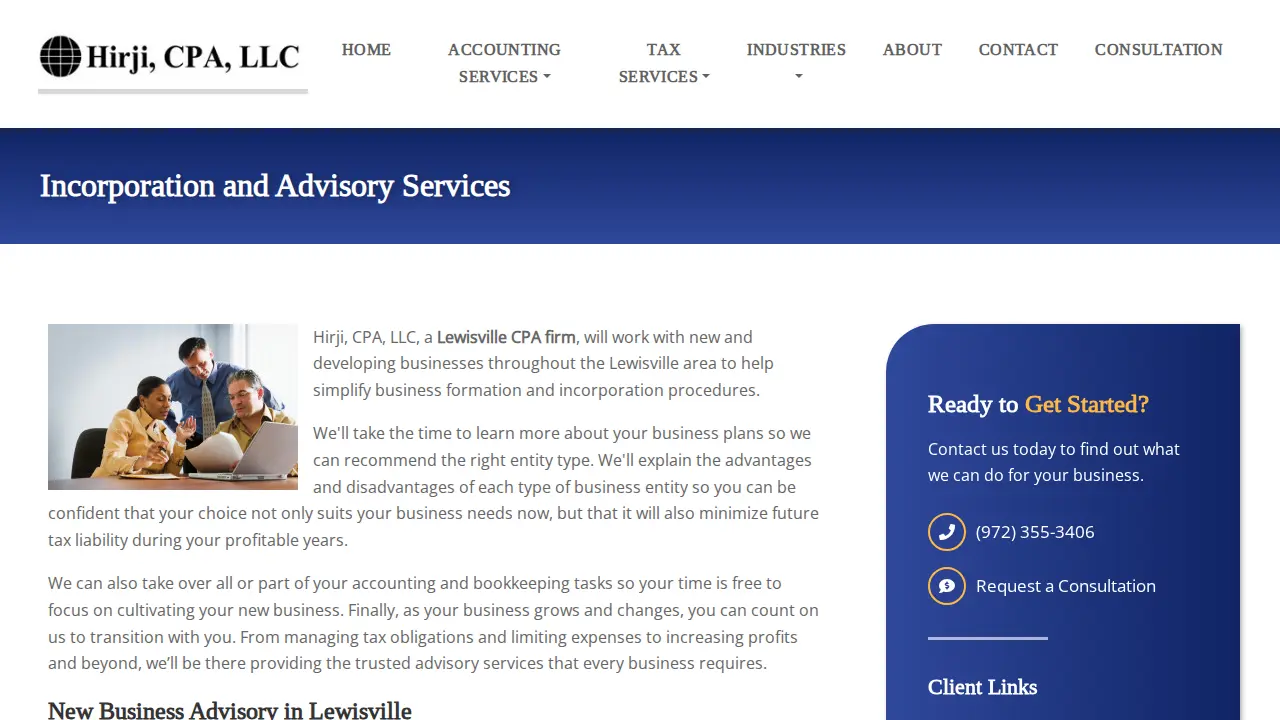 Hirji CPA LLC page