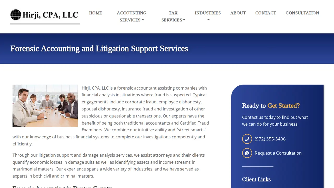 Hirji CPA LLC page