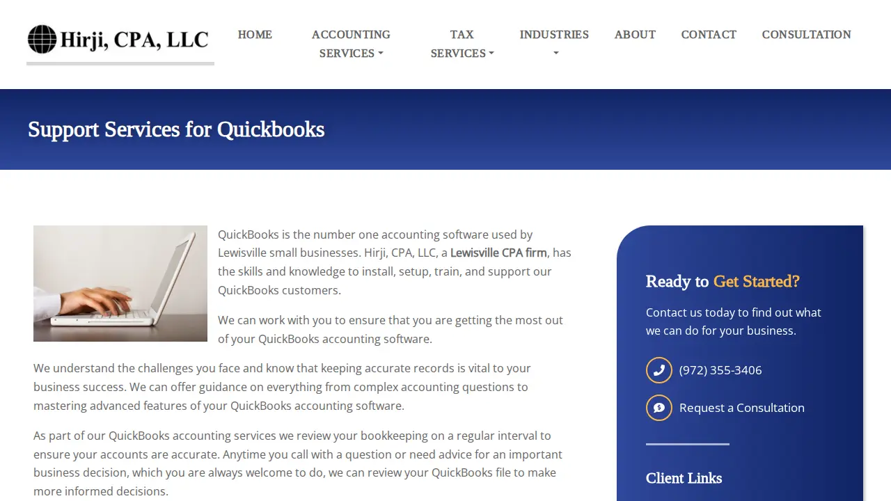 Hirji CPA LLC page