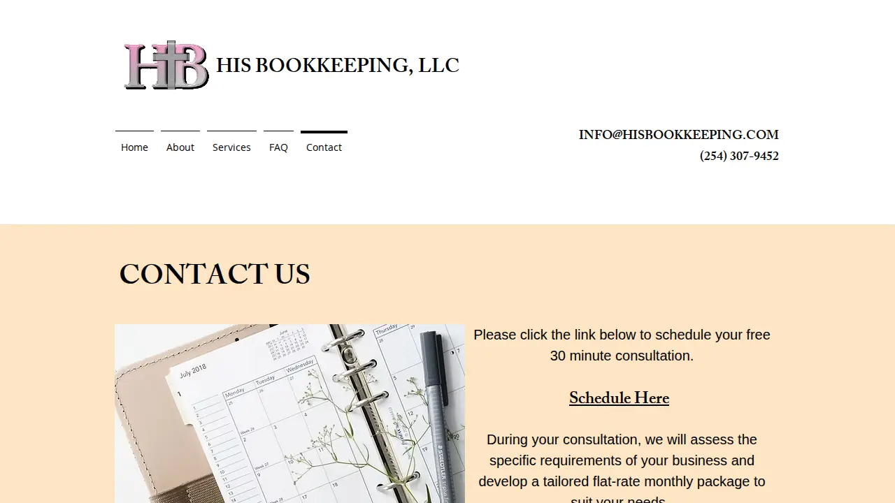 His Bookkeeping, LLC page