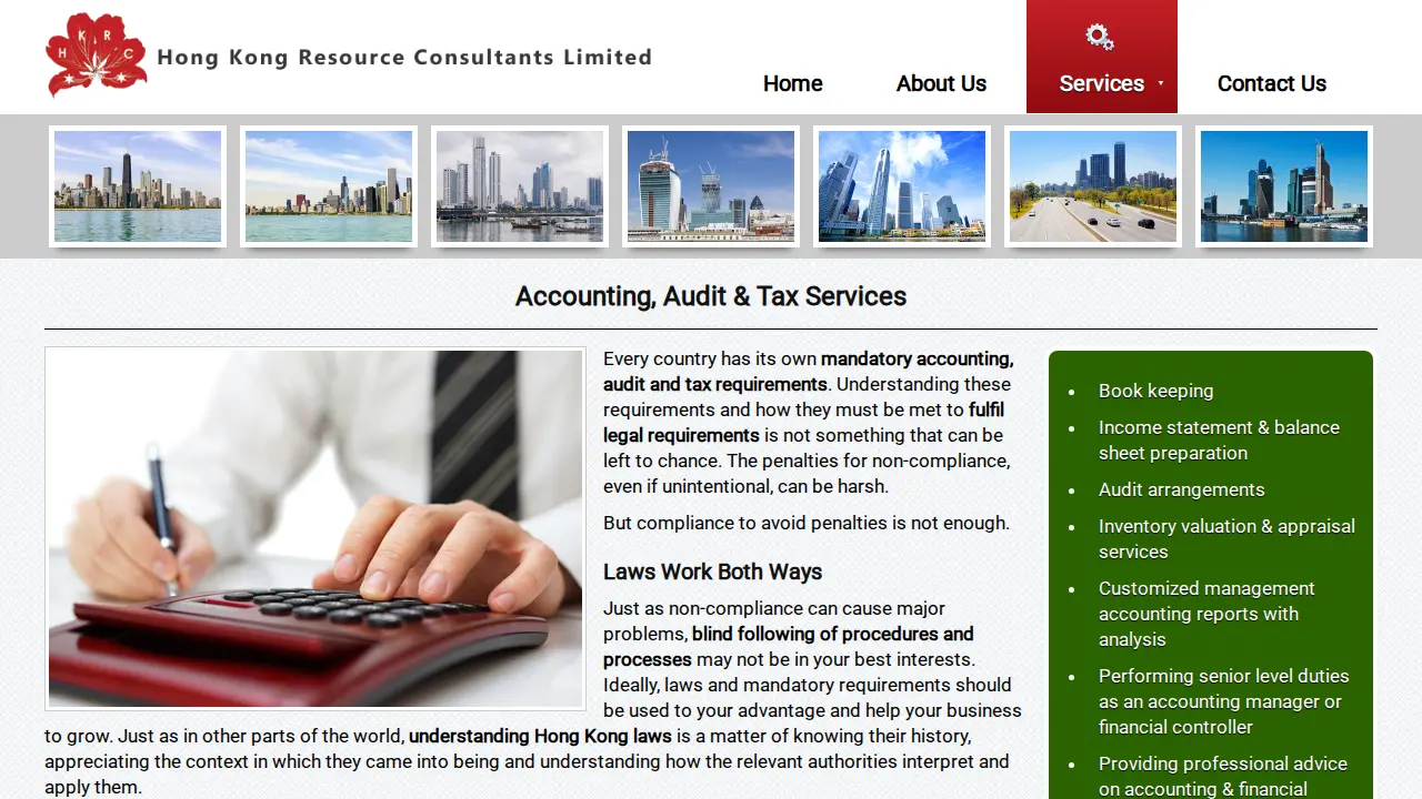 Hong Kong Resource Consultants page