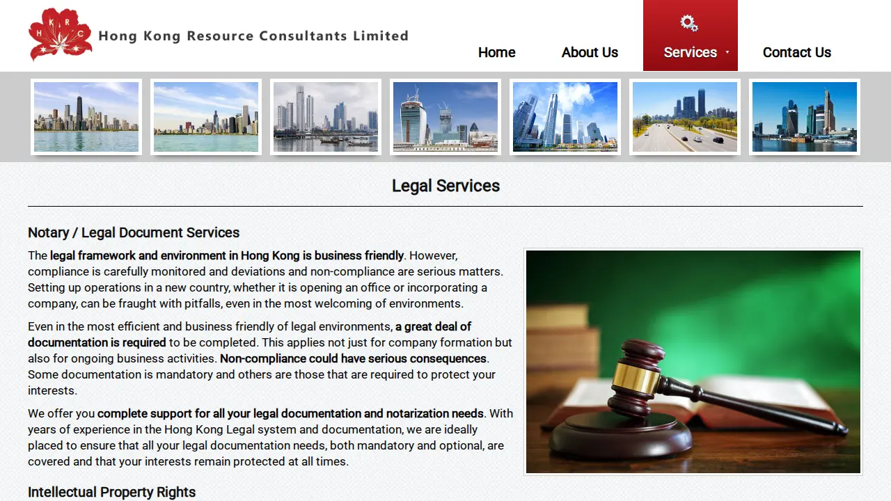 Hong Kong Resource Consultants page