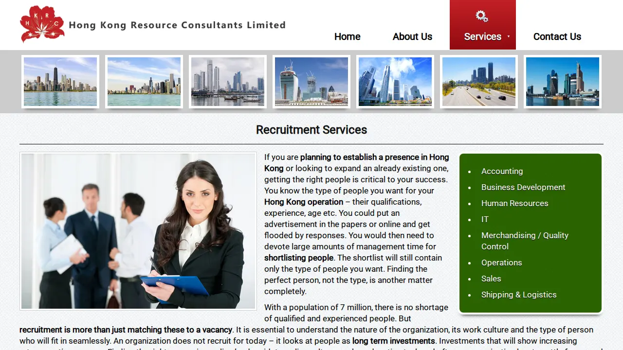 Hong Kong Resource Consultants page