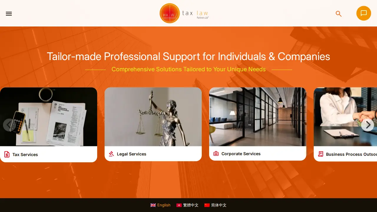 HKWJ Tax Law & Partners Limited - Advisory, Consultancy, Law Services, Tax Filings page