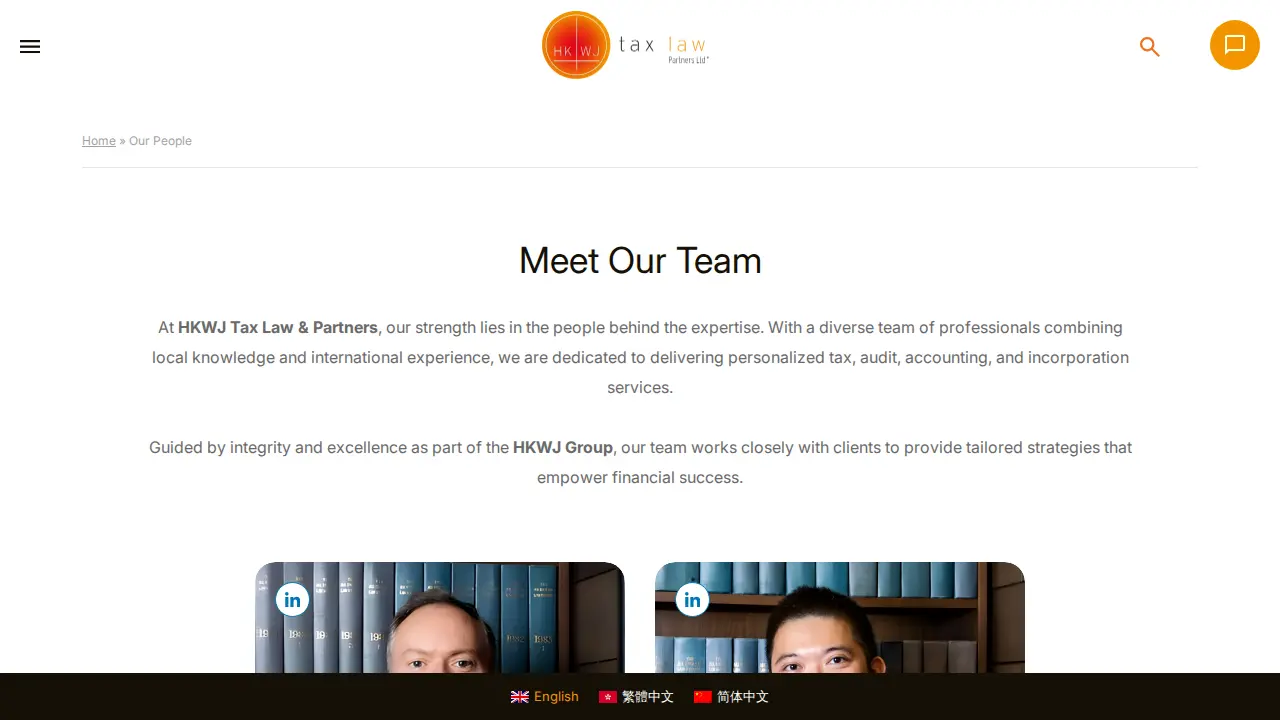 HKWJ Tax Law & Partners Limited - Advisory, Consultancy, Law Services, Tax Filings page