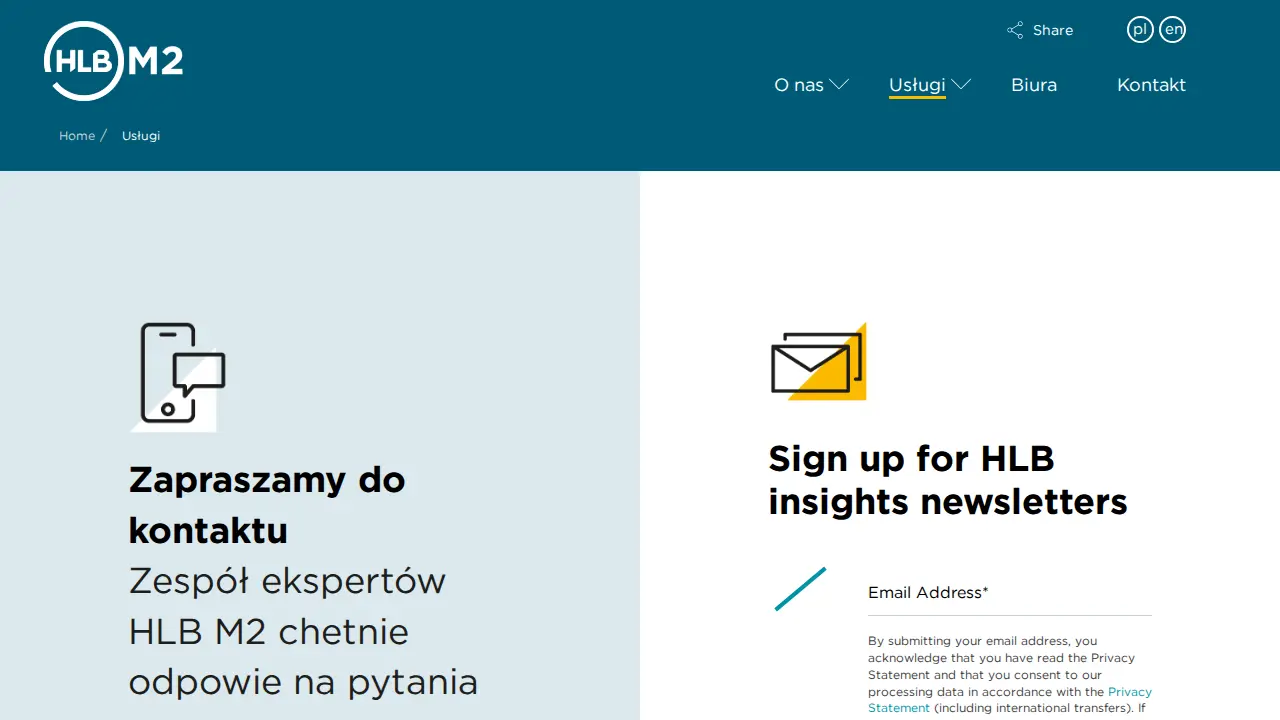 HLB M2 Tax & Audit | Audyt finansowy | Usługi doradcze page