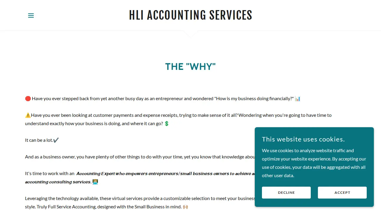 HLI Accounting Services page
