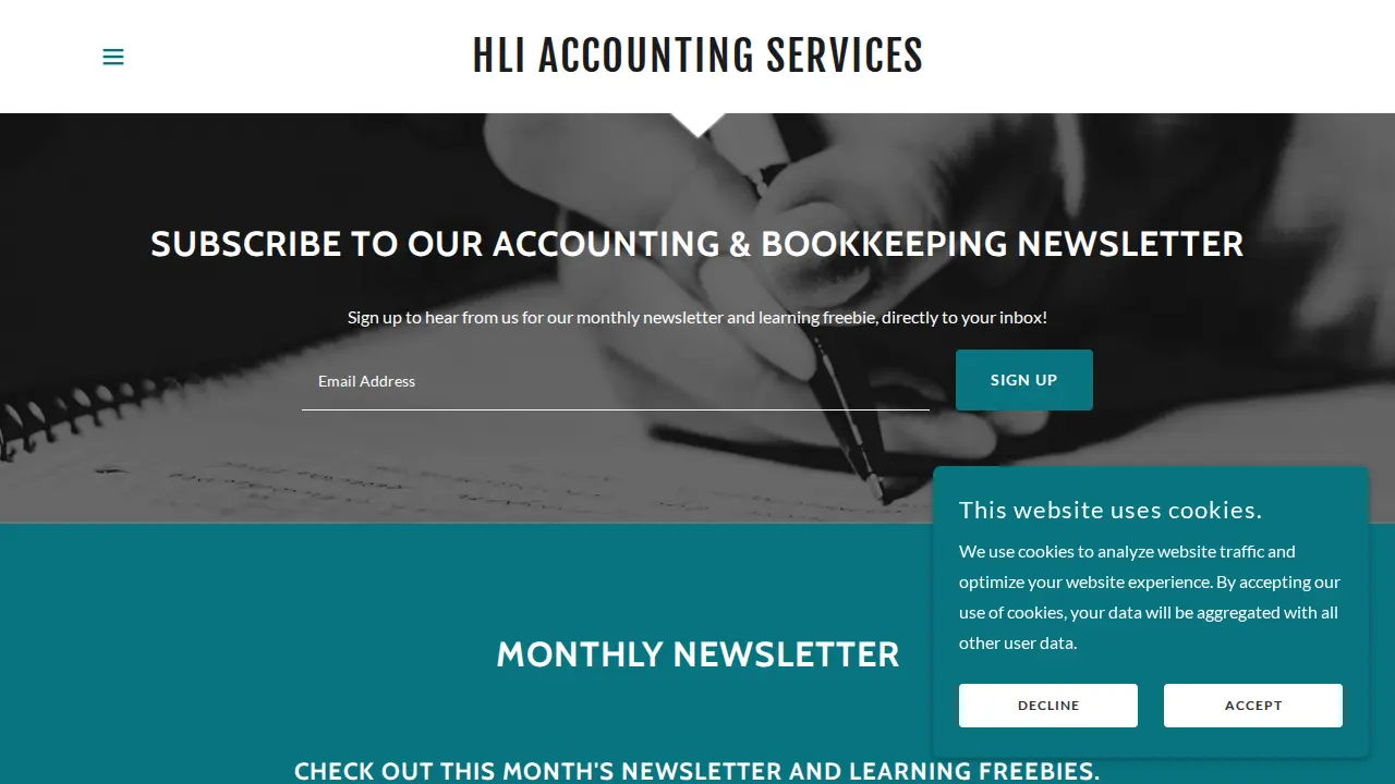 HLI Accounting Services page