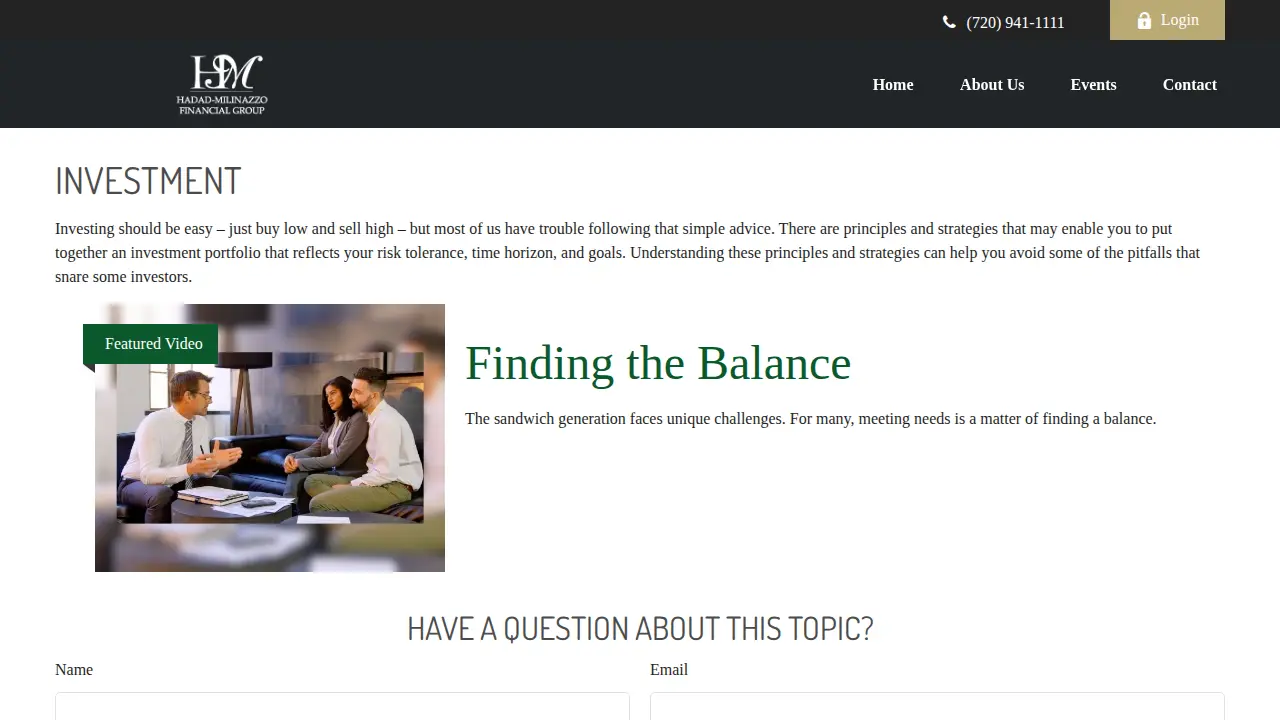 Hadad-Milinazzo Financial Group, Inc. page