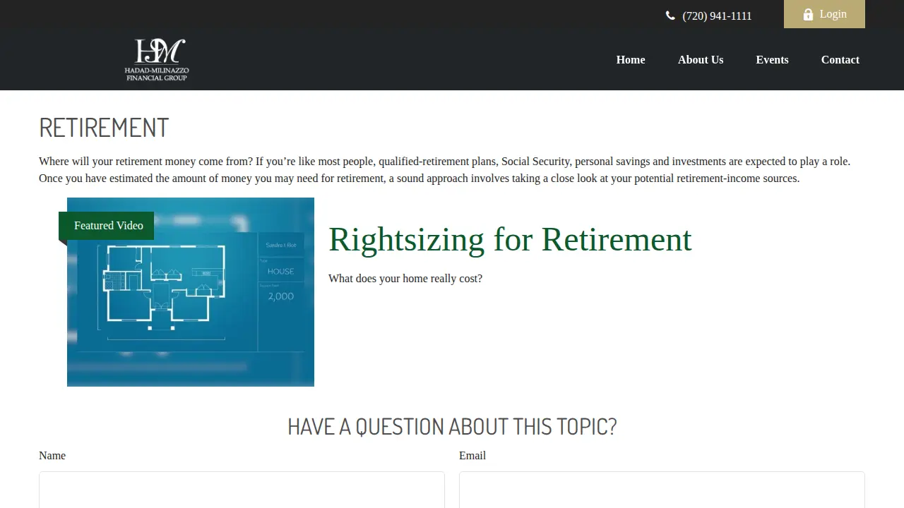 Hadad-Milinazzo Financial Group, Inc. page