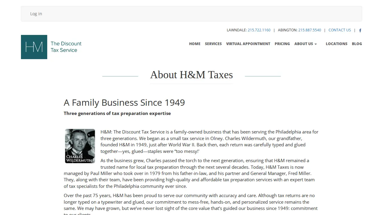 H&M Tax Service page