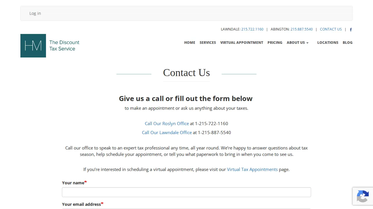 H&M Tax Service page
