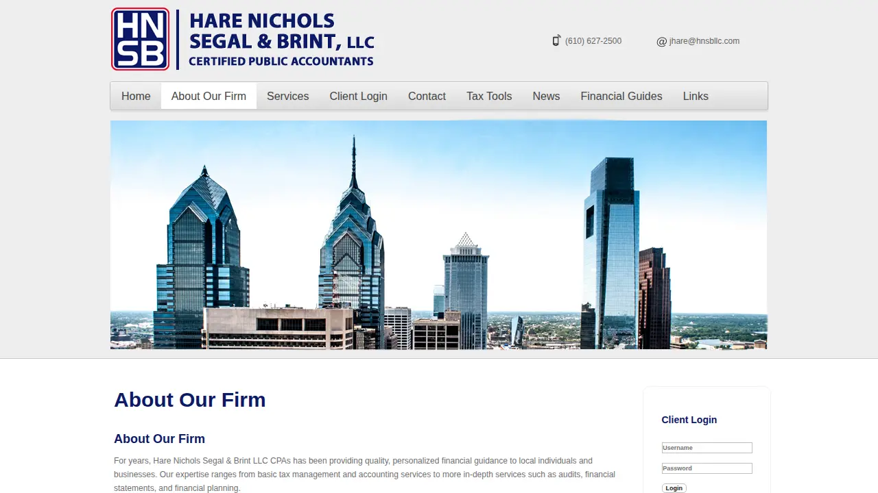 Hare Nichols Segal & Brint LLC CPAs page
