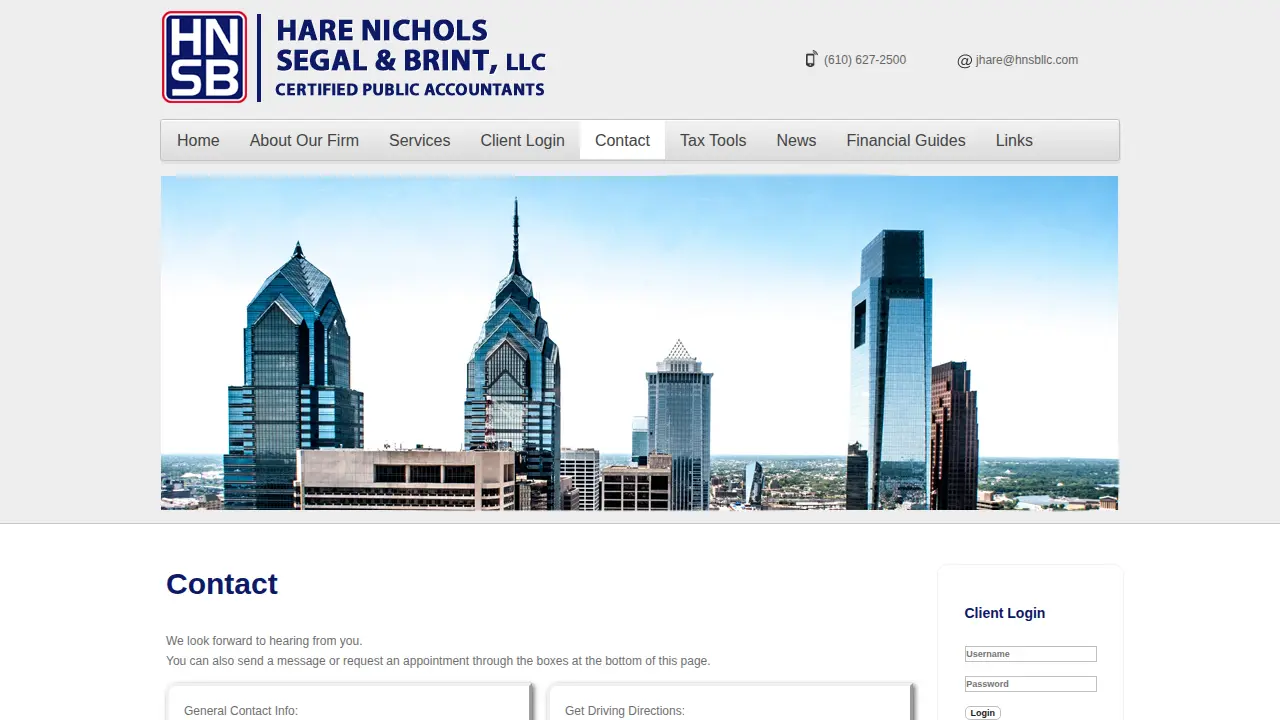Hare Nichols Segal & Brint LLC CPAs page