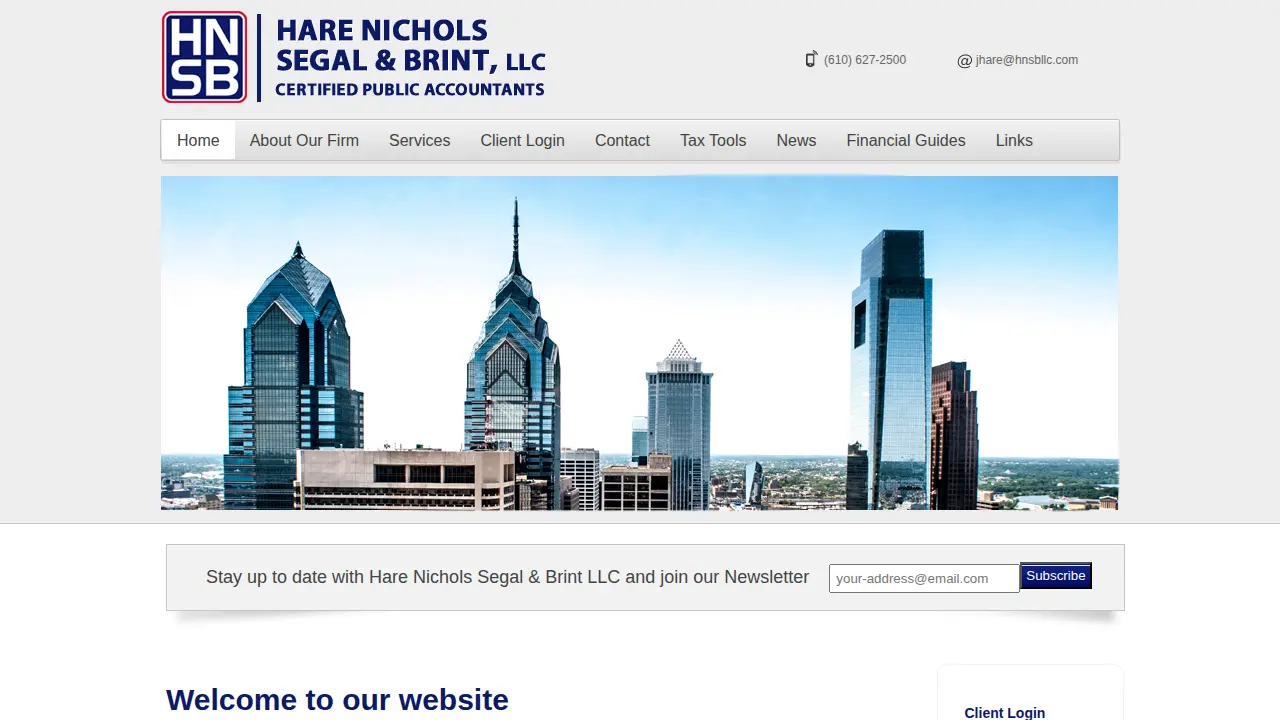 Hare Nichols Segal & Brint LLC CPAs page