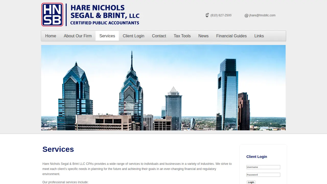 Hare Nichols Segal & Brint LLC CPAs page