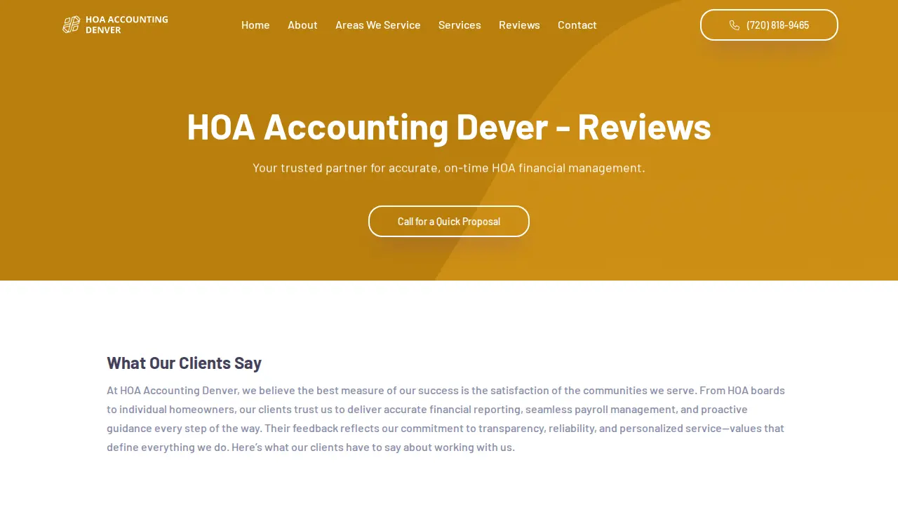 HOA Accounting Company page